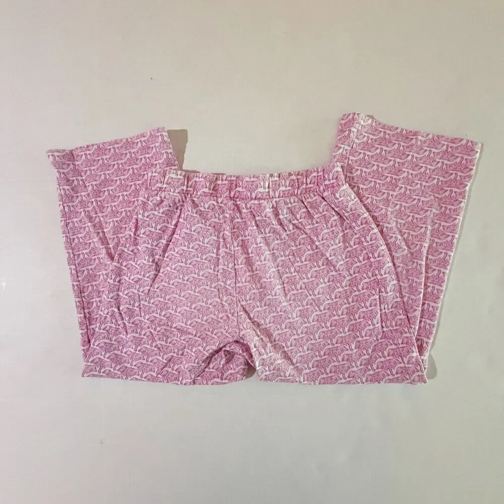 Lila & Hayes, Merrick Girls' Pant Set African Elephants Pink, 7 2PC